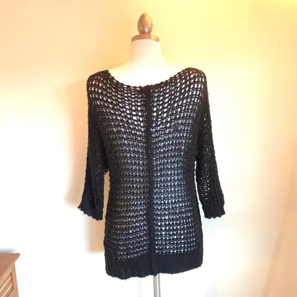 Black Knit Summer Sweater - Picture 2 of 8